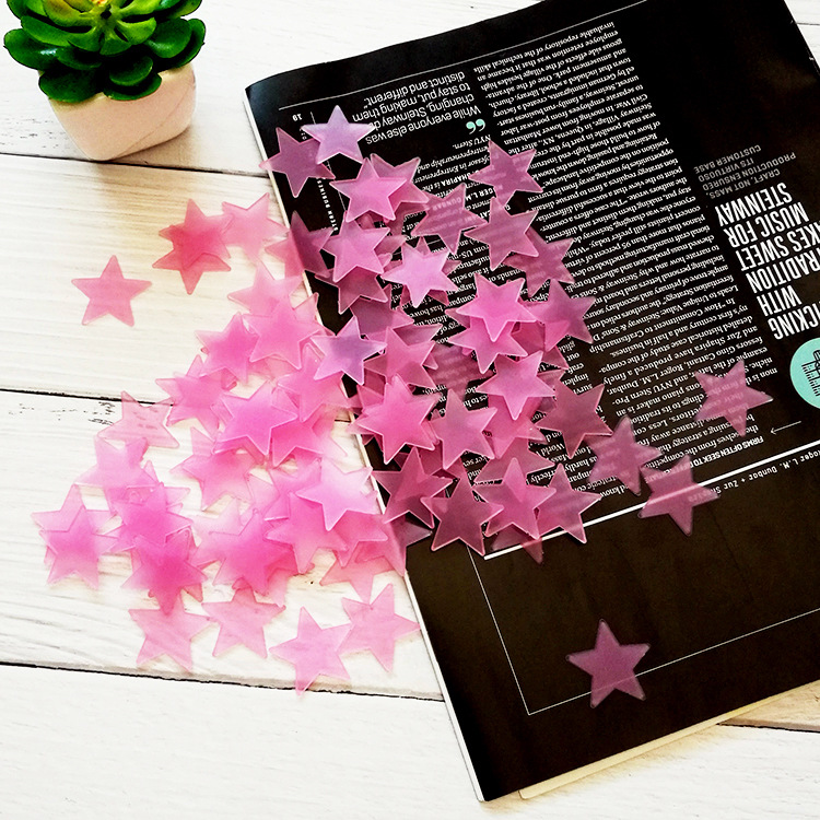 Decal Sao Dạ Quang Dán Tường Phát Sáng, Nhiều Màu Trang Trí Phòng Ngủ
