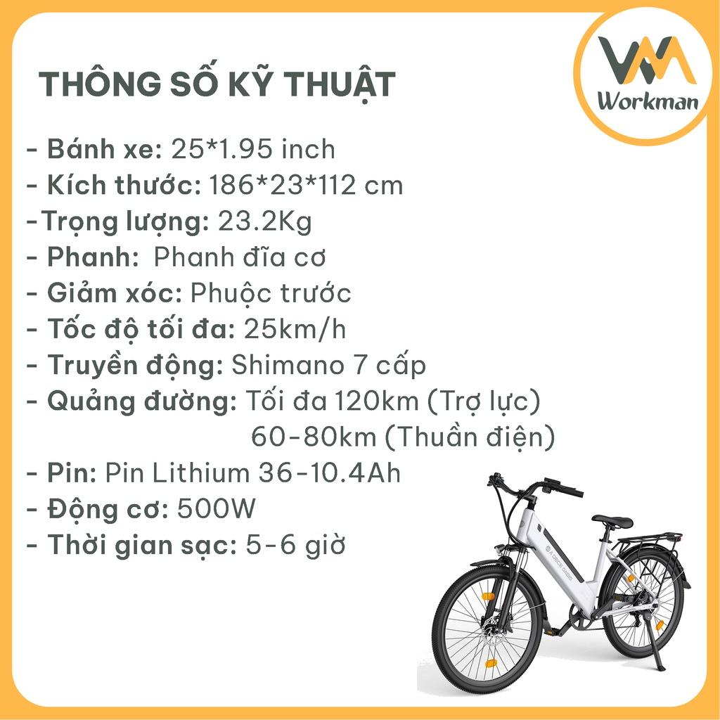 Xe Đạp Điện Trợ Lực ADO A26S XE - Động Cơ Công Suất 500W Mạnh Mẽ - Xe Đạp Điện City Bike Dễ Dàng Điều Khiển