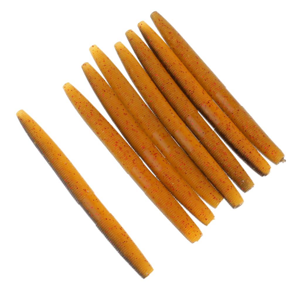 8pcs Soft Fishing Lures, Soft Baits , Earthworm Artificial Bait