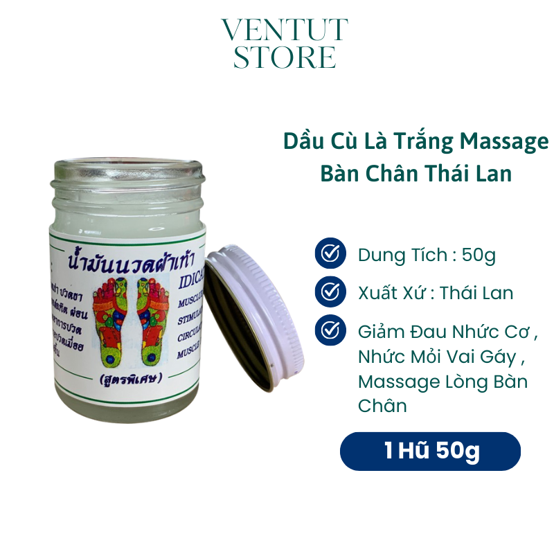 Dầu Cù Là Trắng Massage Bàn Chân Massage 50gr Thái Lan