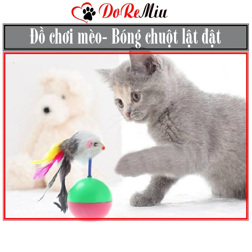 Đồ chơi mèo kiểu bóng chuột lật đật cho mèo chơi vui nhộn