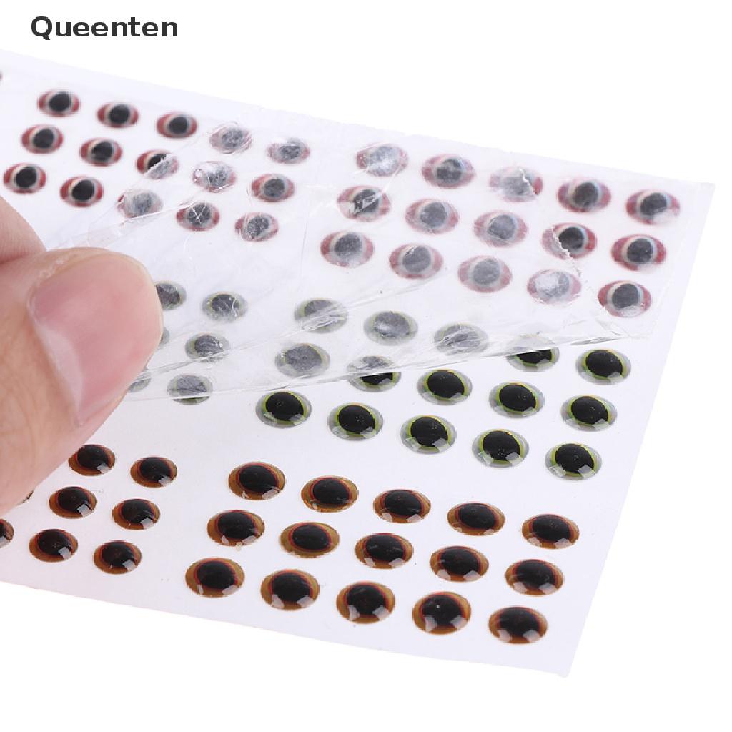 Queenten 183pcs Fish Eye 0.39&quot; 3D 4D 5D Holographic Lure Fish Eyes Fly Tying Jigs Crafts  QT