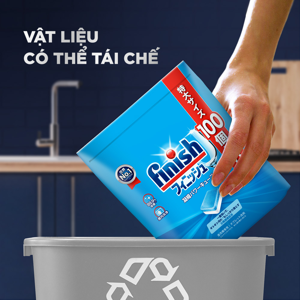 Viên Rửa Chén Finish Nhật Bản Power Cube 100 Viên