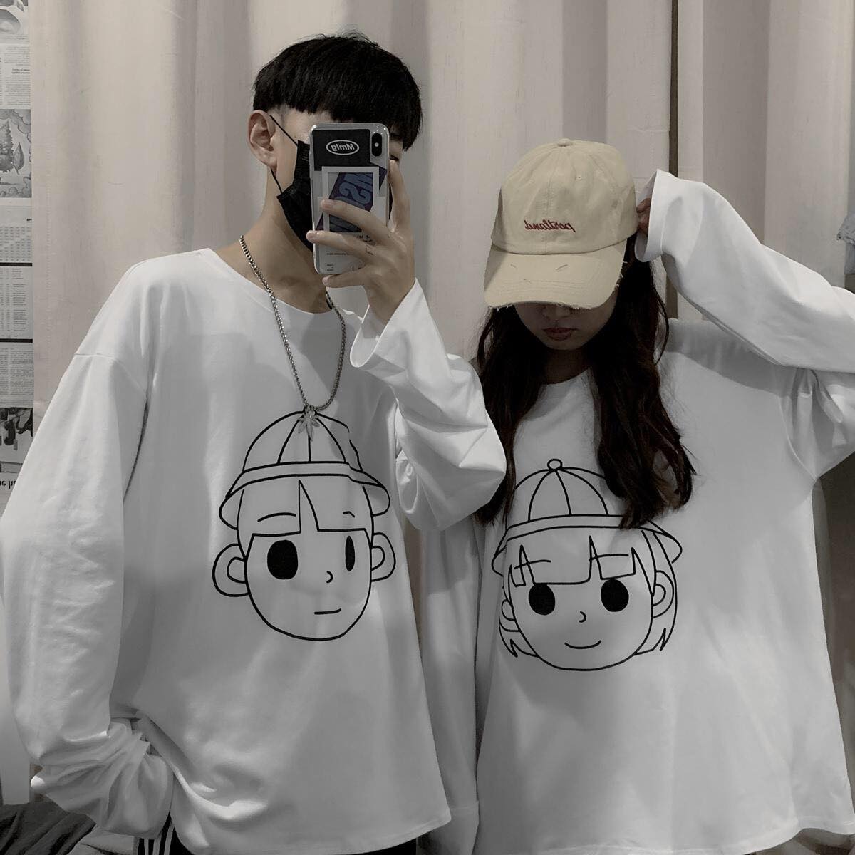 Áo Thun Tay Dài Dáng Rộng In Hình Long Tee Unisex - MM