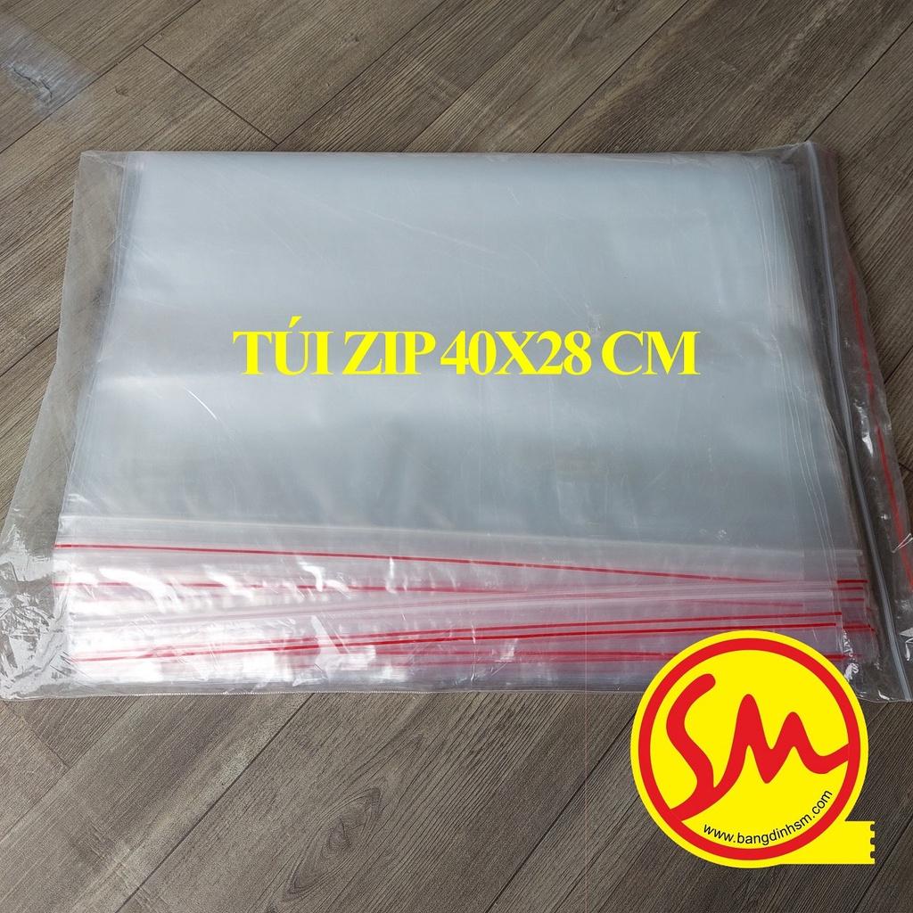 TÚI ZIPLOCK chỉ đỏ, TÚI ZIPPER GIÁ RẺ 40x28cm dùng để ĐÓNG GÓI HÀNG HÓA MỘT CÁCH DỄ DÀNG