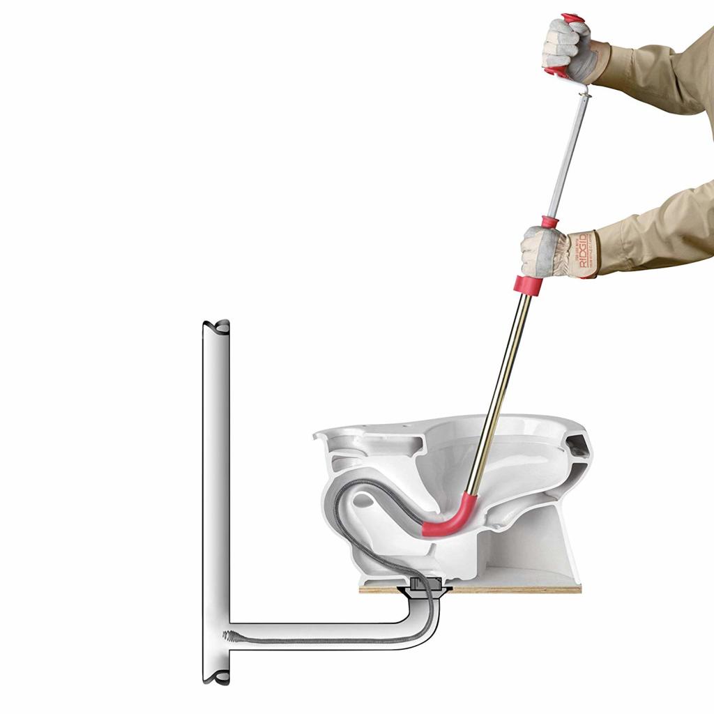 Dụng cụ thông tắc TOILET CÂY QUAY TAY CÁP LÒ XO  RIDGID- USA