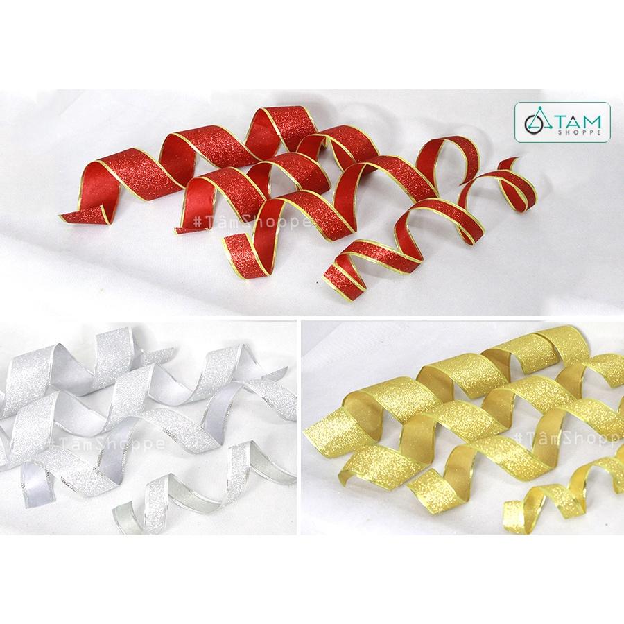 Ruy băng kim tuyến viền kẽm nhiều màu nhiều cỡ RB-07