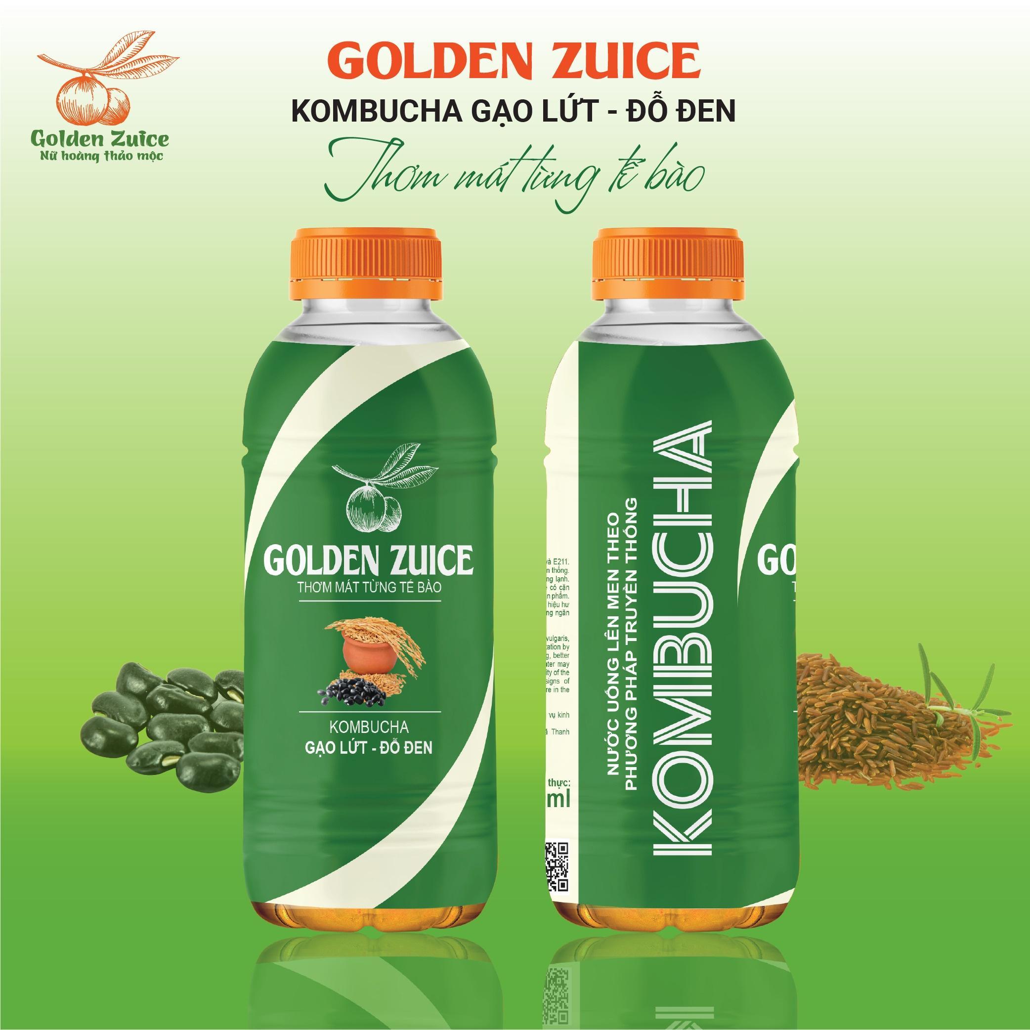 Nước trái cây lên men Kombucha Golden Zuice Gạo lứt Đỗ đen