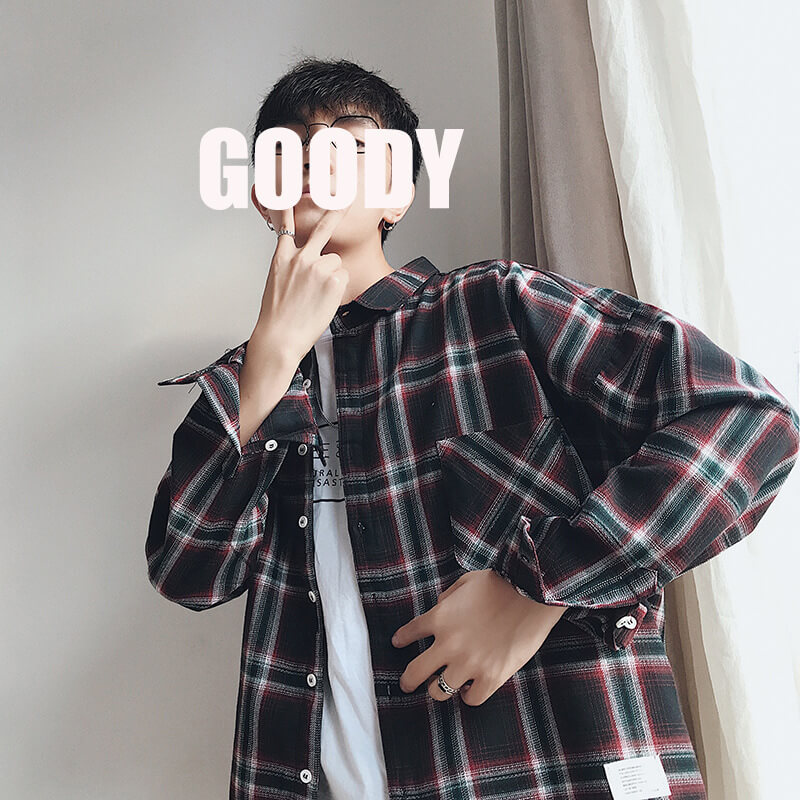 Áo sơ mi/Áo kẻ caro, dài tay, thời trang, kiểu dáng rộng rãi, phong cách học sinh TA156