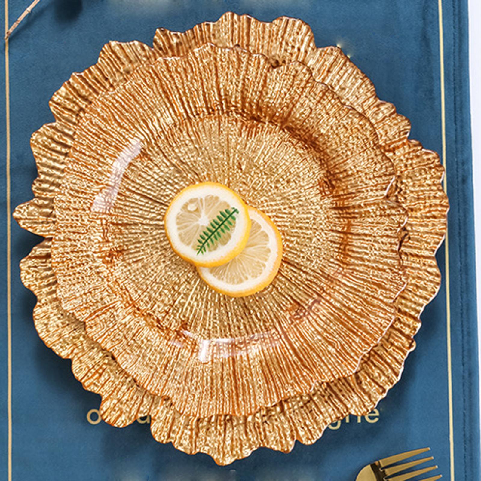 Glass Plate Decorative Tray Fruit Plate for Party Events Dinner Decor