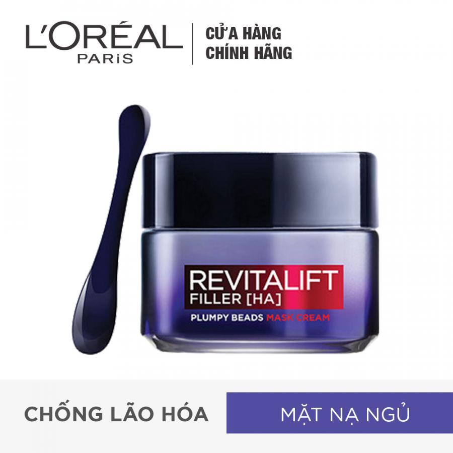 Mặt Nạ Hạt Dưỡng Ẩm Căng Đầy Tái Tạo Tươi Trẻ L'Oreal Paris Revitalift Filler Ha Plumpy Beads Mask Cream (70ml)