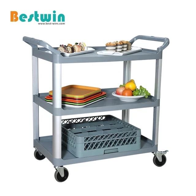 XE ĐẨY PHỤC VỤ THỨC ĂN 3 TẦNG BẰNG NHỰA