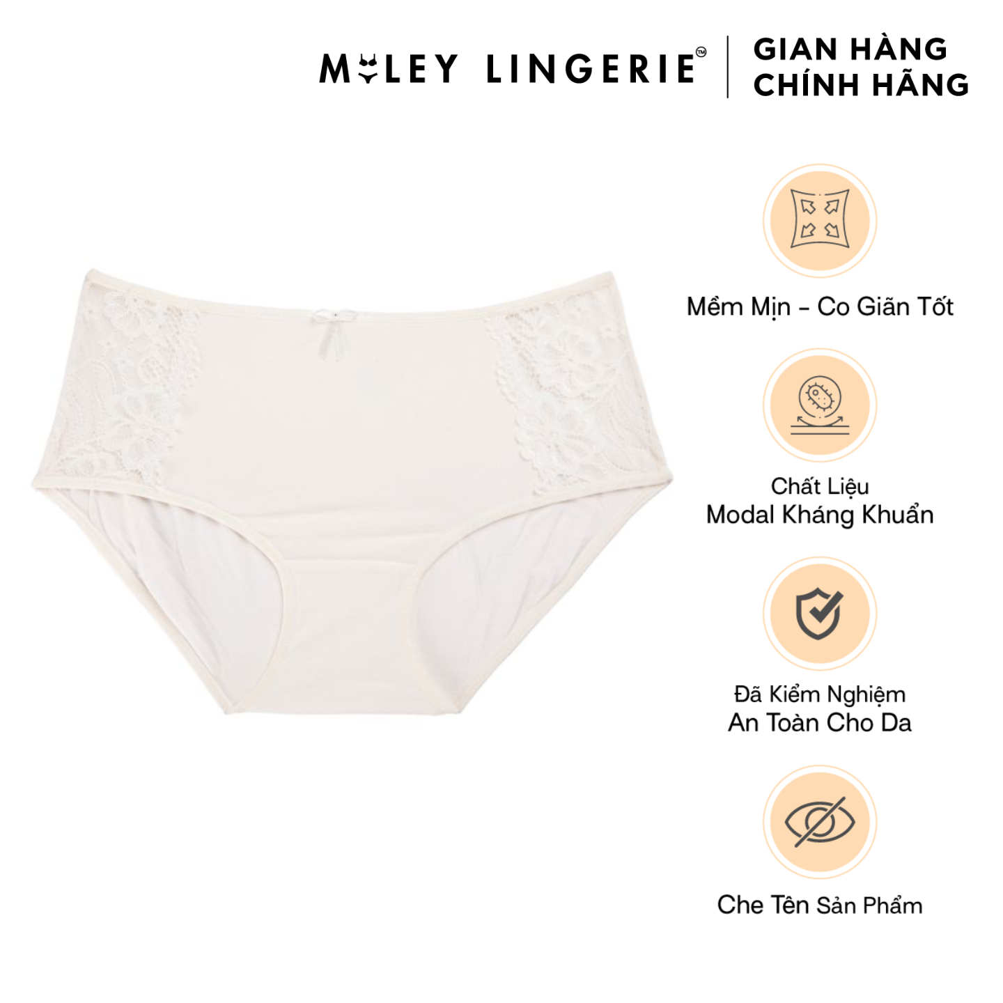 Quần Lót Nữ Lưng Cao Modal Phối Ren Active Miley Lingerie FDS-25