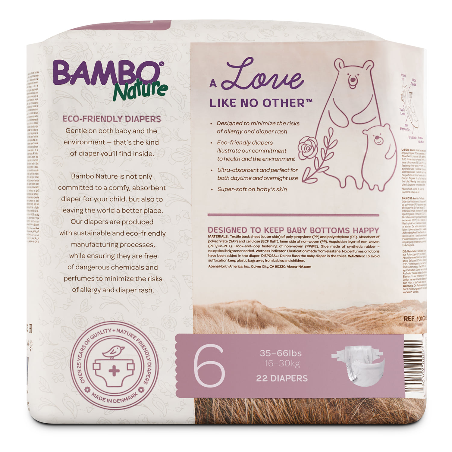 Tã Dán Em Bé Hữu Cơ Bambo Nature - gốc Đan Mạch - 16-30kg - XXL22 - 22 miếng