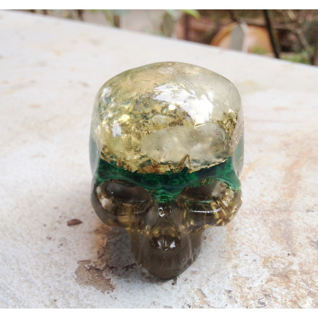 Hộp sọ orgonite (Crystal Skull) Mystery v.3 (Thiền kết nối)