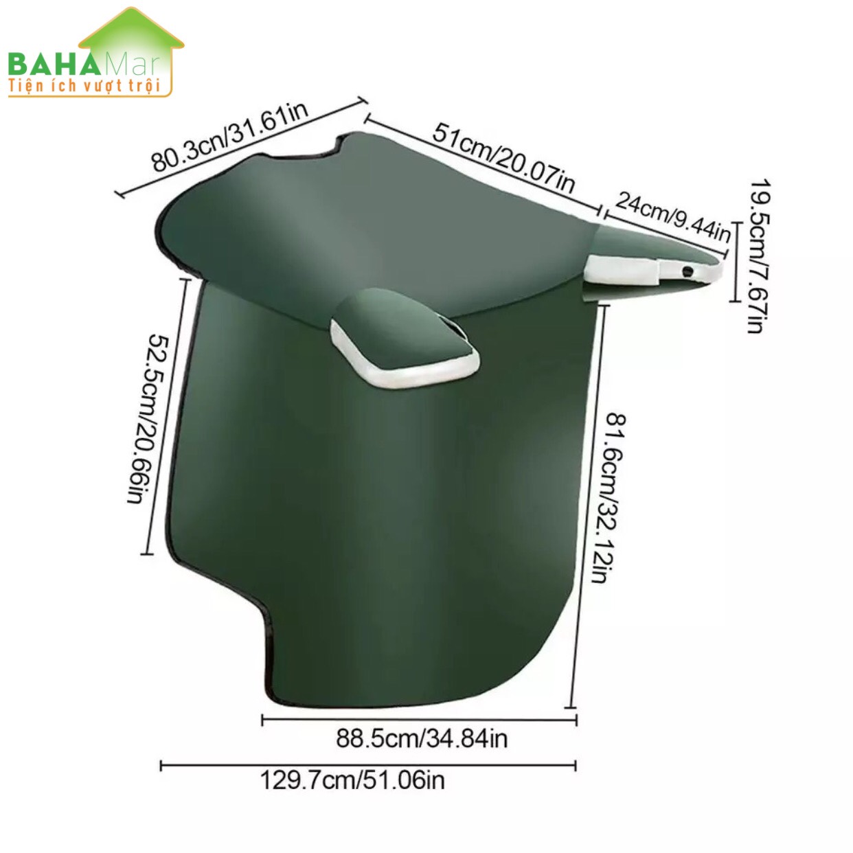 TẤM ÁO CHẮN GIÓ ĐI XE MÁY MÙA ĐÔNG CHỐNG LẠNH KHÔNG THẤM NƯỚC "BAHAMAR" giữ ấm, chống gió khi đi xe máy mùa đông . thuận tiện sử dụng