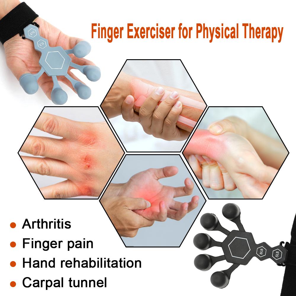 Finger Exerciser Hand Strengthener Finger Extension Gripper Resistance Band for Wrist Training