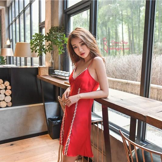 Đầm ngủ phi lụa cao cấp VNP112 - đồ ngủ đẹp