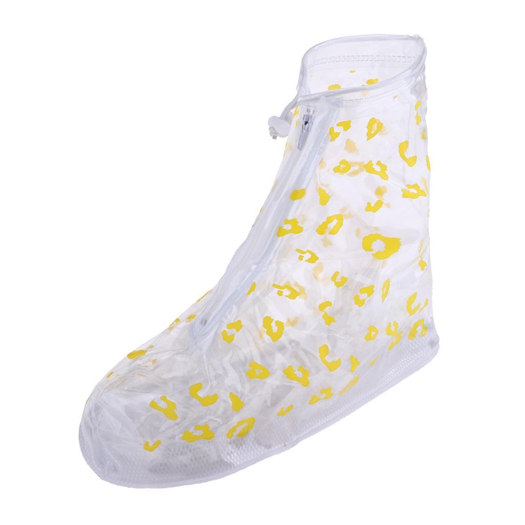 Waterproof Shoe Covers Reusable Overshoes Galoshes Anti-Slip Boots Protector with Zipper Closure