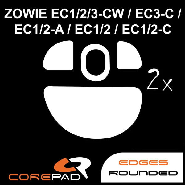 Feet chuột PTFE Corepad Skatez PRO Zowie EC1-CW / EC2-CW / EC3-CW (2 bộ) - Hàng Chính Hãng