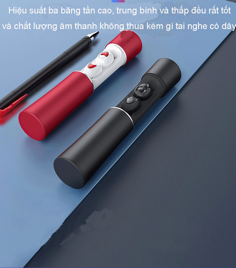 Tai Nghe Bluetooth Nhét Tai Không Dây - Âm Thanh HiFi - Chống Nước - Chống Ồn - Bluetooth 5.0
