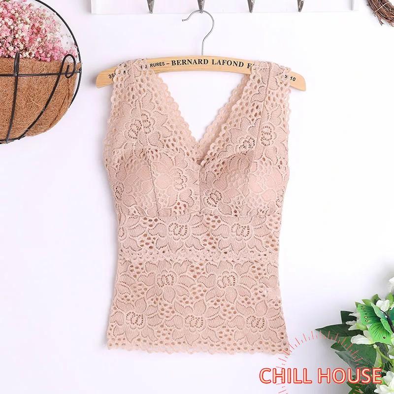 ÁO-Bra Ren Hoa Dáng Dài Cao Cấp Quý Phái K123 - CHILLHOUSE