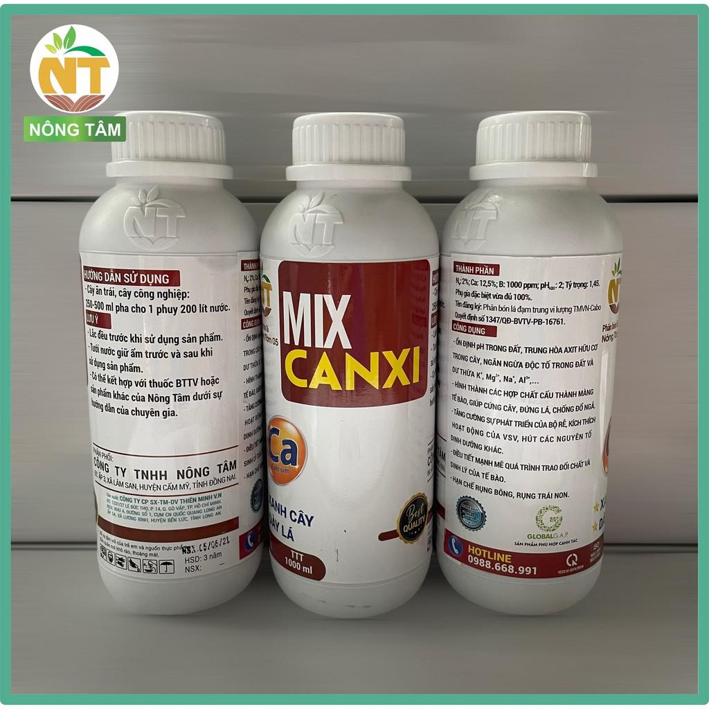 Phân bón lá bổ sung Canxi Mix chuyên dùng cho rau màu và cây ăn quả, chai 1000ml