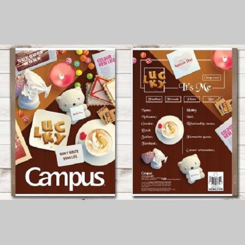 Lốc 5 quyển vở kẻ ngang 120 trang B5 Gift Campus NB-BGIF120 màu nâu