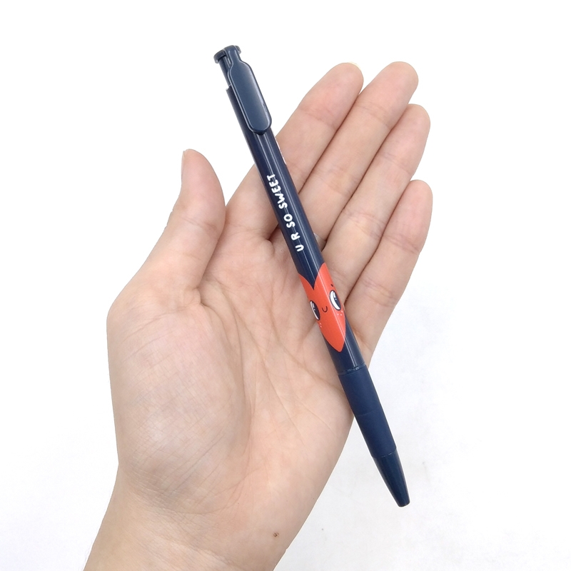 Bộ 2 Bút Bi 0.5mm Đầu Bấm ,Thân Có Hình M&G 82776 - Xanh Đen