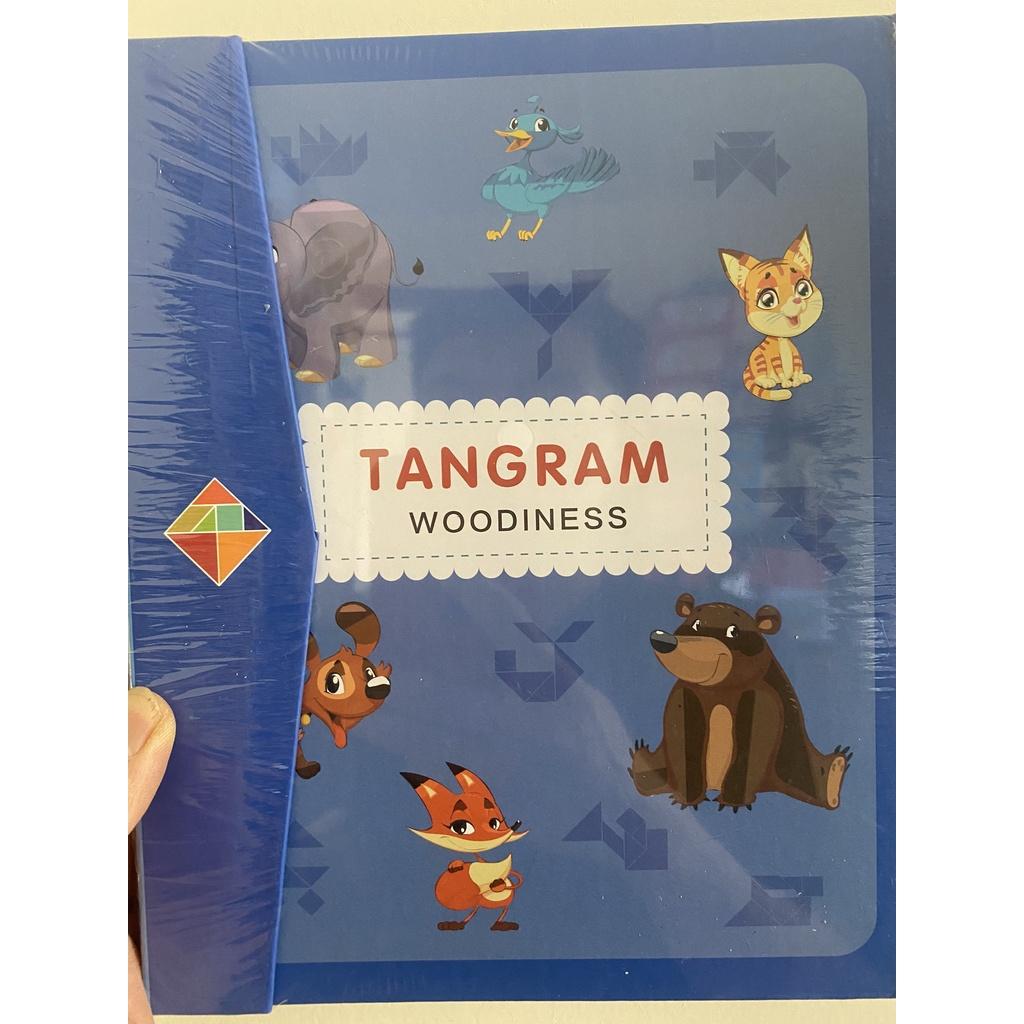 Đồ Chơi Xếp Hình Gỗ Tư Duy TANGRAM 7 Mảnh Có Nam Châm