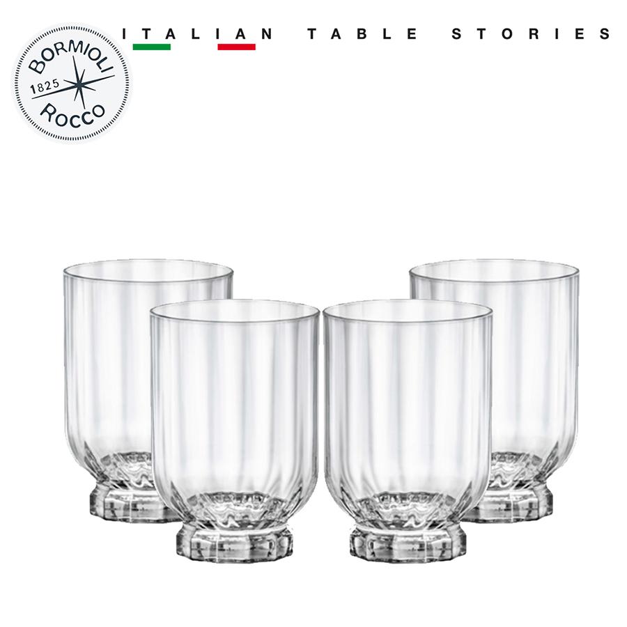 Bộ 4 ly thủy tinh cao cấp Florian DOF 375ml - Bormioli Rocco - Italy