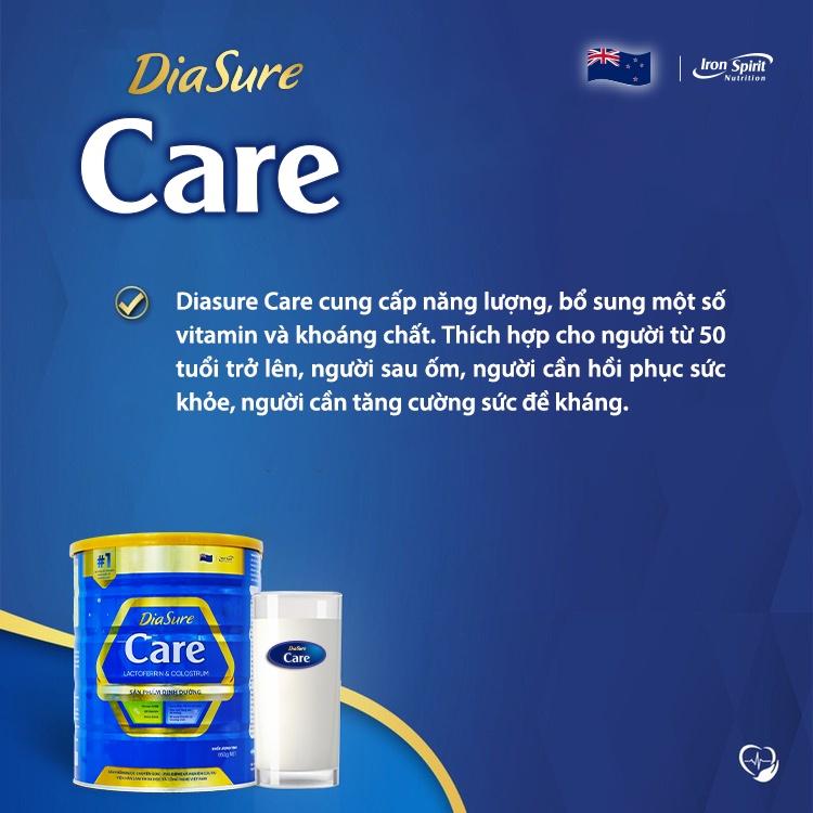 Sữa Diasure Care (850G) -  Hỗ Trợ Tăng Cường Sức Khỏe, Thể Chất & Chất Lượng Cuộc Sống Cho Người Ốm.