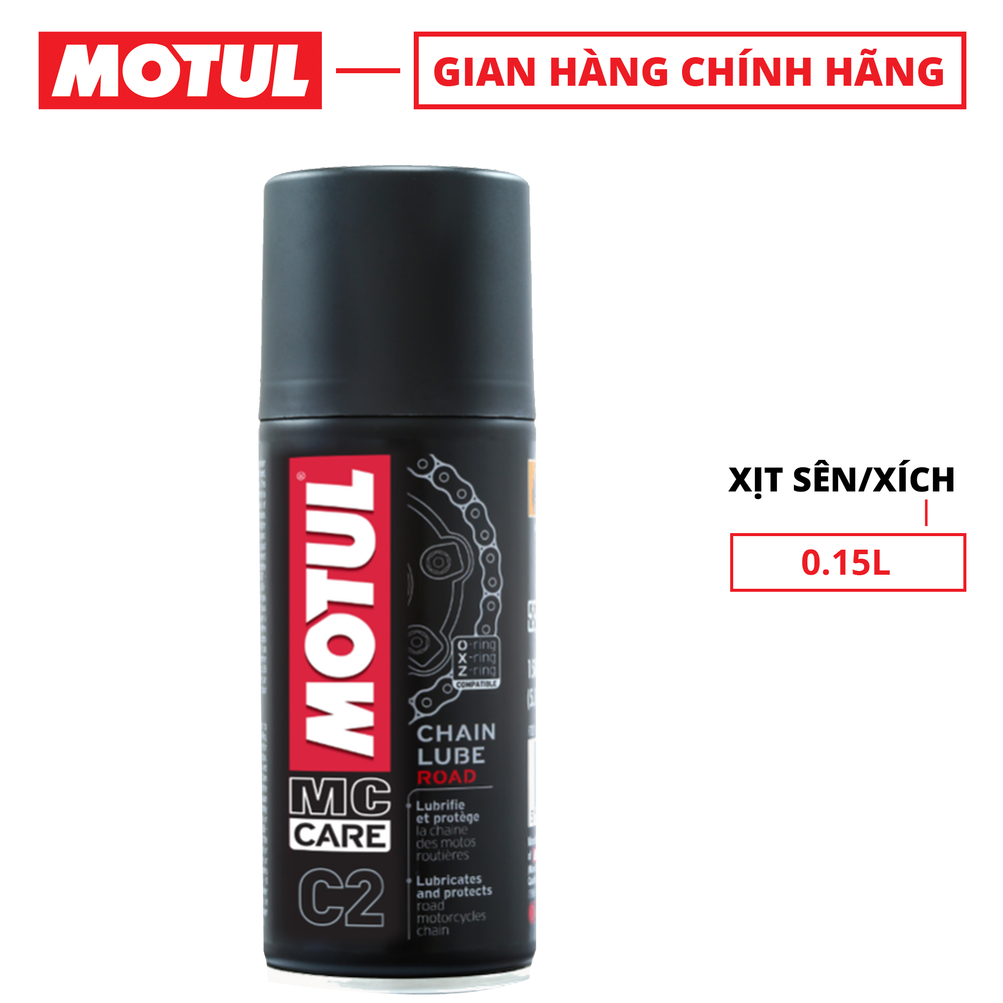 Xịt sên / xích MOTUL C2 CHAIN LUBE ROAD 0.15L