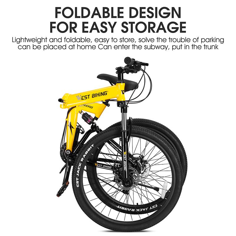 Tây Đạp Xe Có Thể Gập Lại 27.5 Inch Xe Đạp 27 Tốc Độ BMX Xe Đạp MTB Nam Nữ Chống Sốc Phanh Đĩa Cơ Xe Đạp Color: 27.5 inch Army Green Size: 27.5inch Number of speeds: 27
