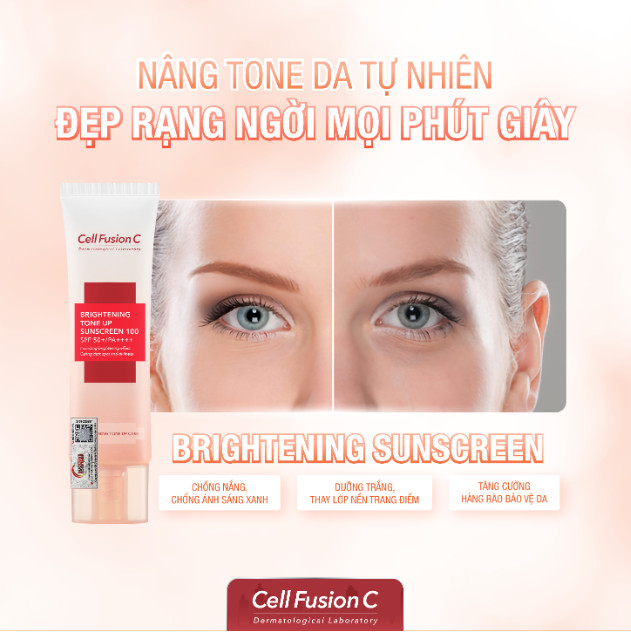 Kem chống nắng Cell Fusion C Hàn Quốc Giúp nâng tông, bảo vệ da khỏi tia UV, phục hồi da xỉ màu và không bết dính