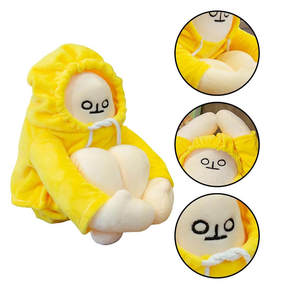 Gấu bông người chuối, người chuối nhồi bông trầm cảm, Banana Man cô đơn nhồi bông tạo nhiều kiểu dáng
