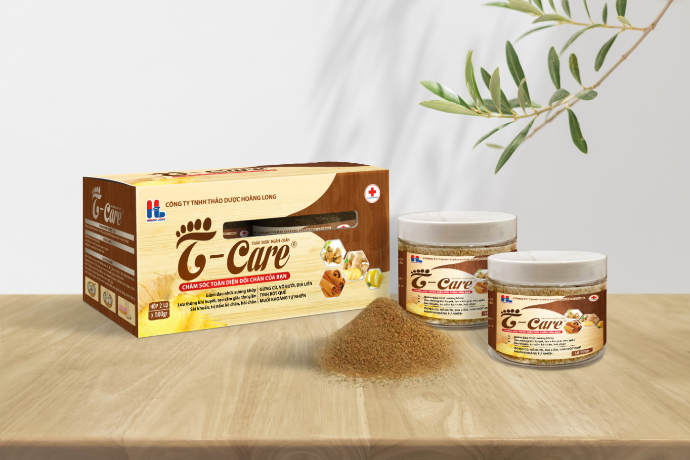 Thảo Dược Ngâm Chân T-Care 02 Lọ x 500gr