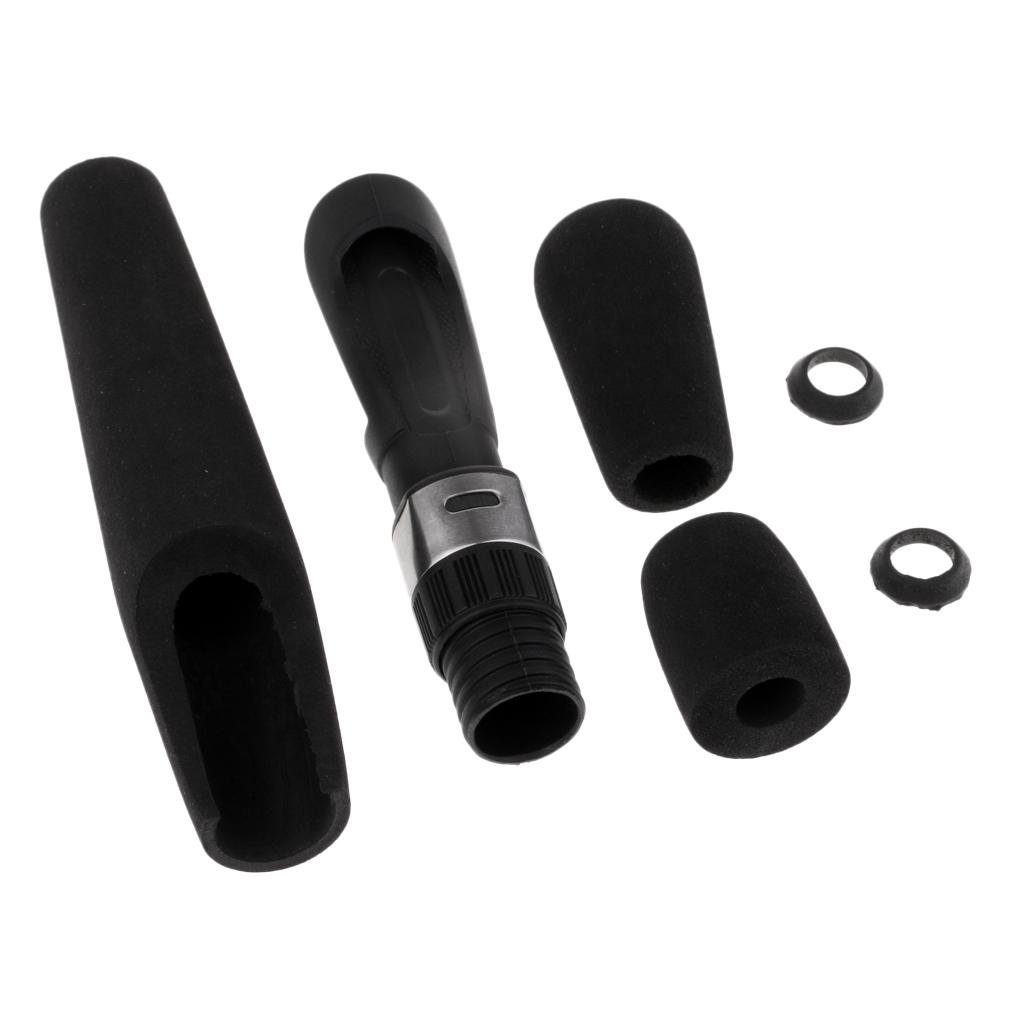 High Density EVA Ice Fishing Spinning Rod Handle Split Grip with Reel Seat