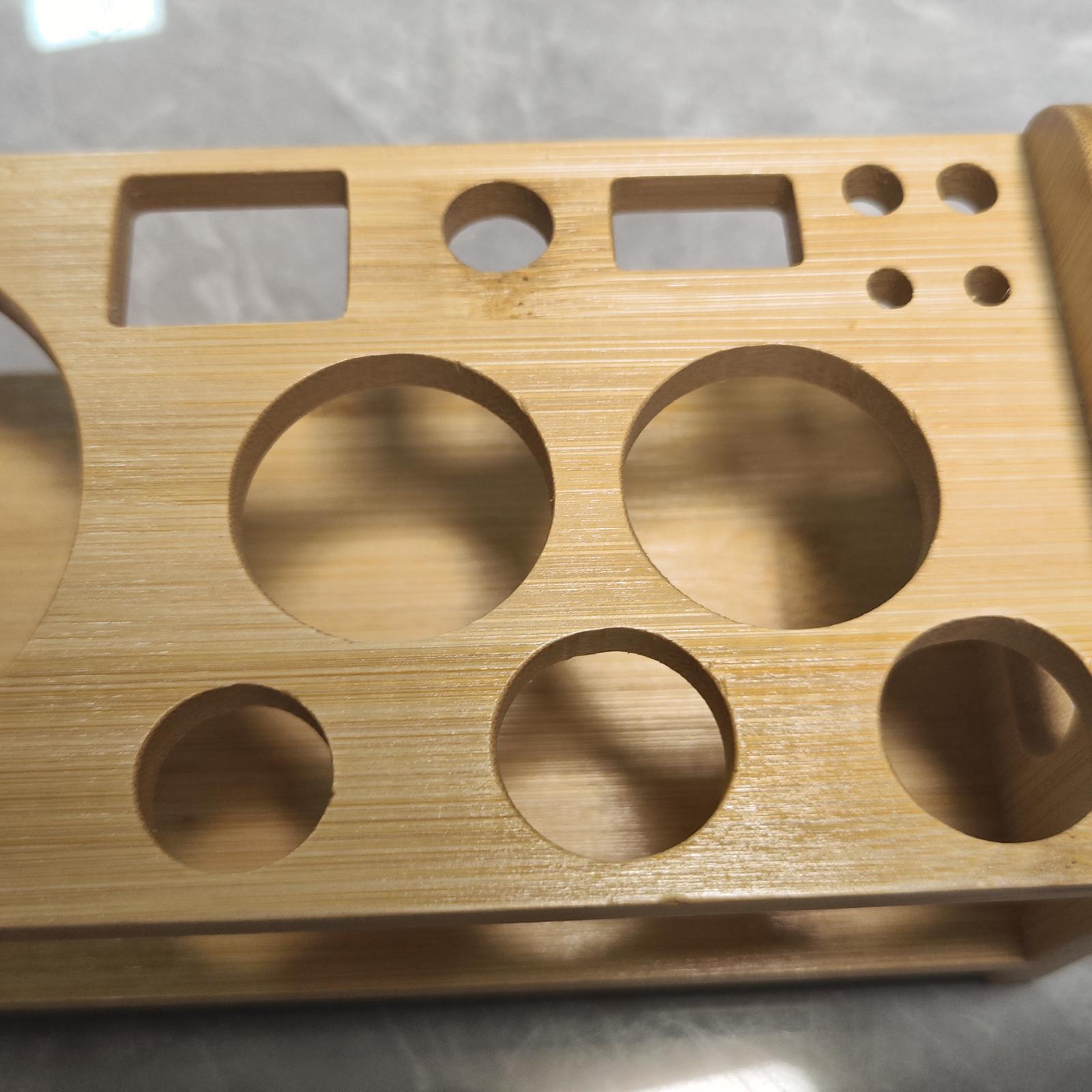 Cocktail Shaker Wooden Rack Stable for Beginners Vintage Stand with 13 Holes