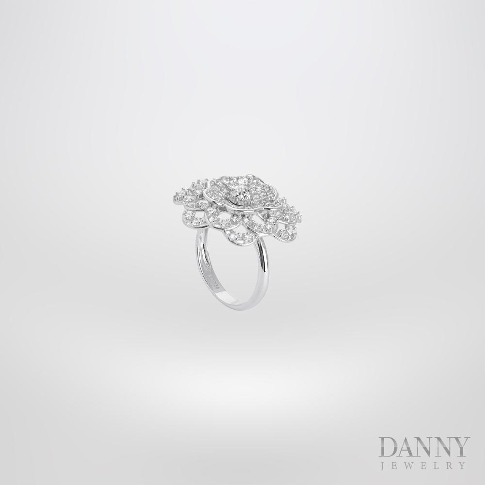 Nhẫn Nữ Bạc 925 Danny Jewelry Xi Bạch Kim Đính Đá CZ KI4GZ002