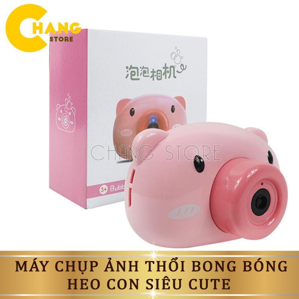 Máy Chụp Ảnh Thổi Bong Bóng Heo Con Siêu Cute Cho Bé