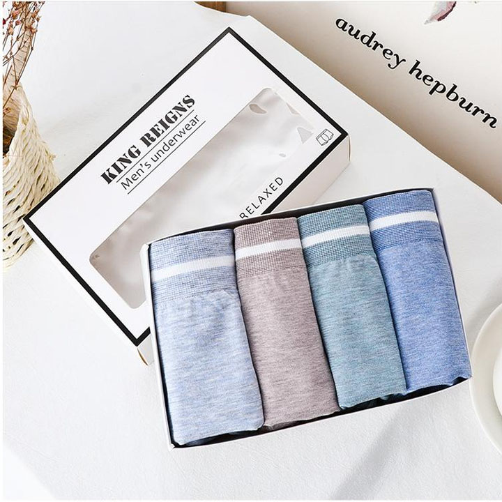 Combo 4 chiếc quần lót nam cotton co giãn thoáng khí