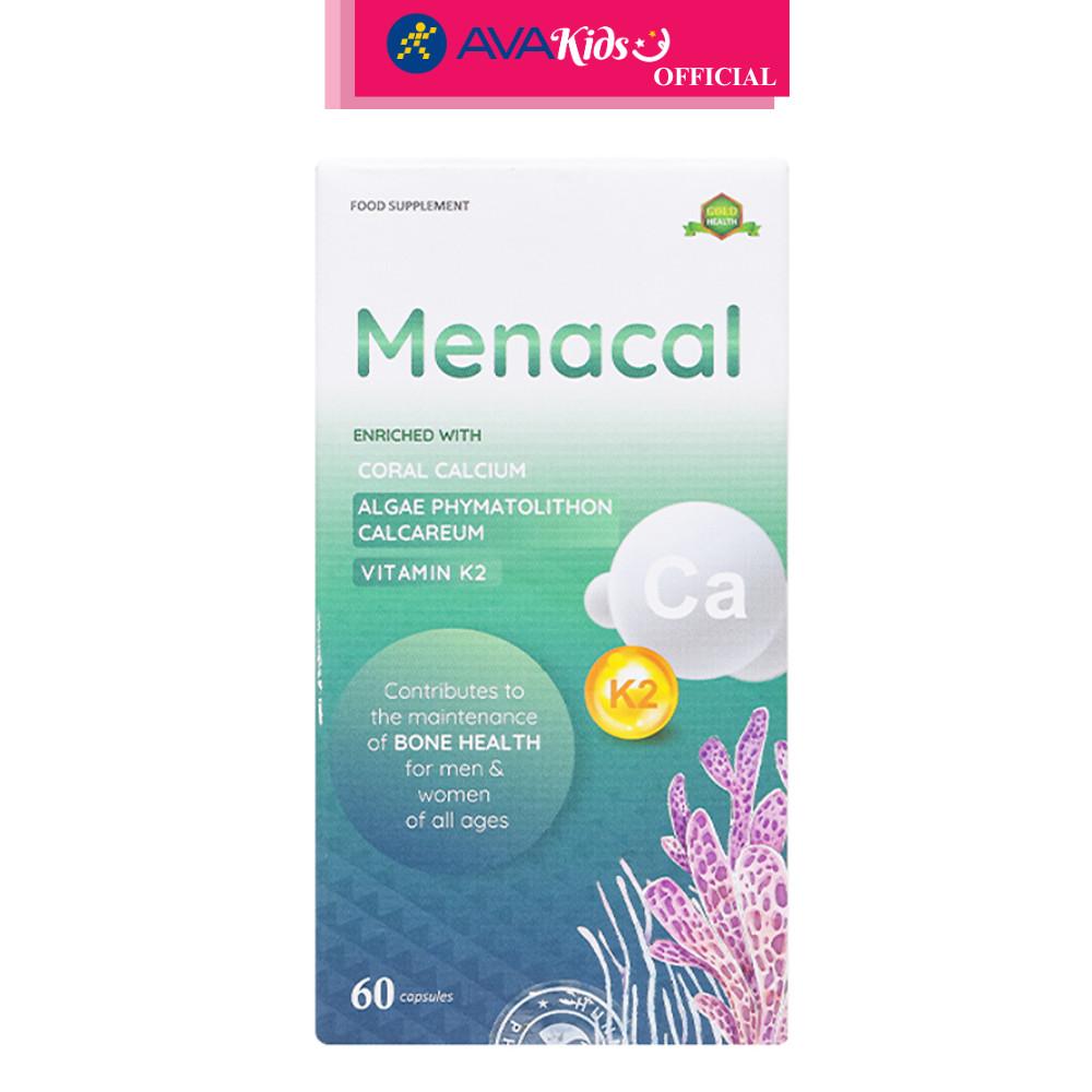 Viên uống Menacal hỗ trợ xương, răng chắc khỏe 60 viên (từ 6 tuổi) - Hàng Chính Hãng