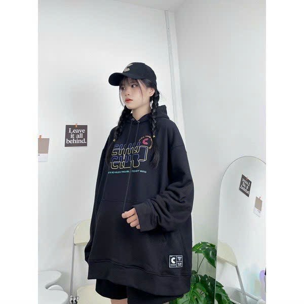 Áo Hoodie ENTIRE CHILICLUB in nổi nón rộng 2 lớp vải chính from rộng vải dày mịn chống nắng tốt, áo khoác hoodie cặp đôi