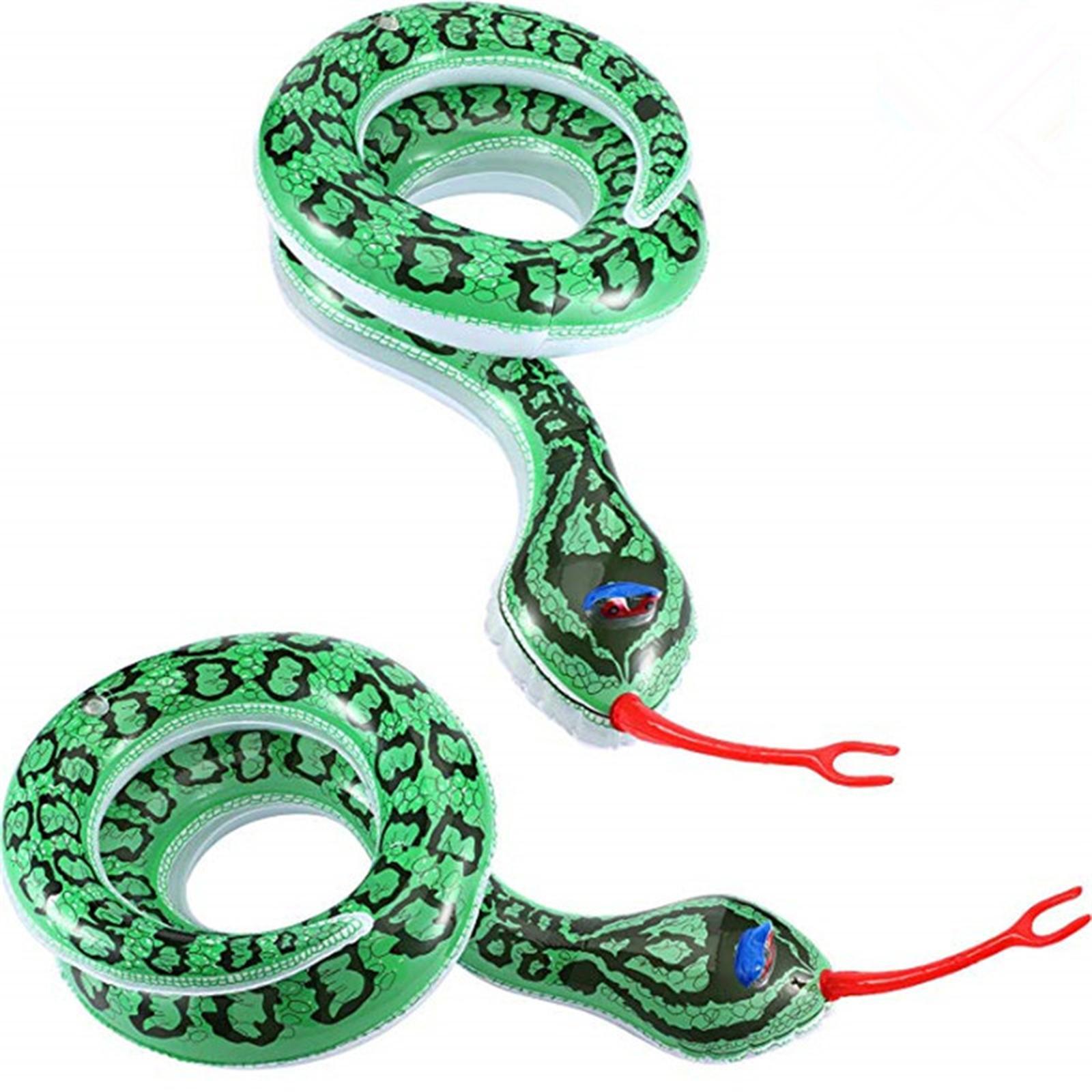 Animal Figurine Fake Snake Simulation Horrifying Funny Inflatable Snake Model April Fool's Toy Tabletop Decor Educational Toys Props Party