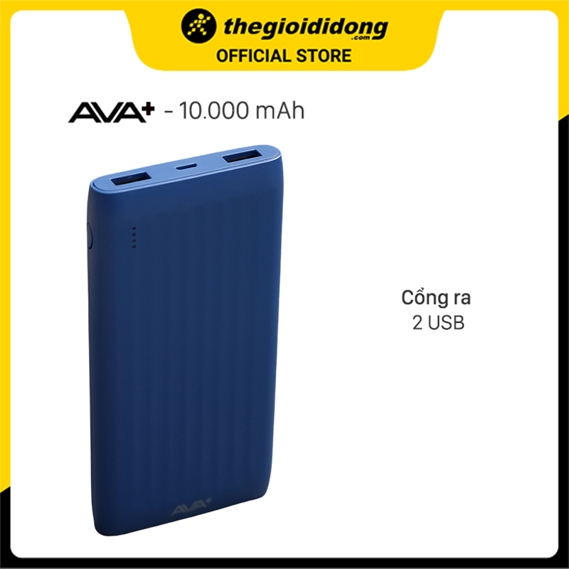 Pin sạc dự phòng Polymer 10000mAh AVA DS006 - Hàng chính hãng