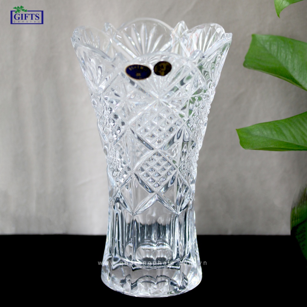 Bình hoa hoa Sirius Pha lê bohemia Tiệp khắc 20cm