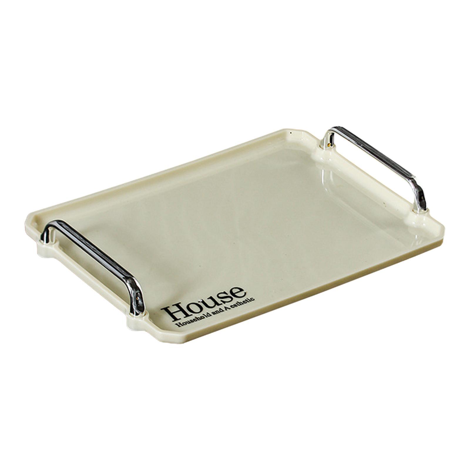 Serving Tray with Handles Food Trays for Desktop, Countertop Stylish Durable