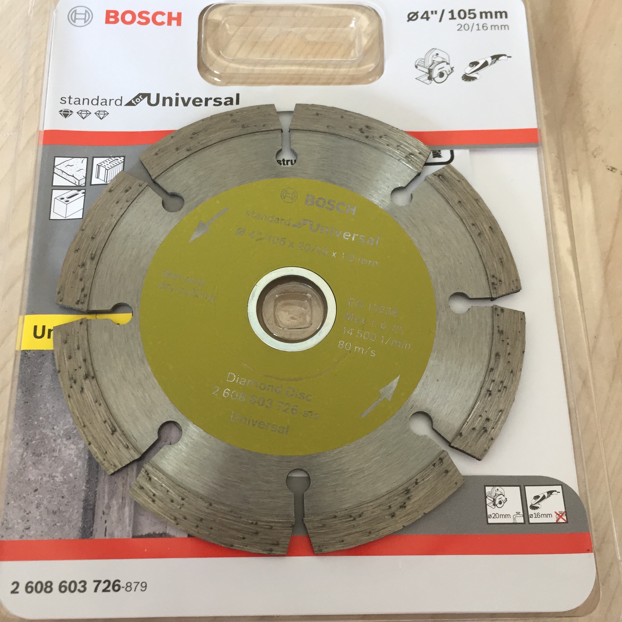 Đĩa cắt đá đa năng 105x20/16x7.0mm Bosch 2608603726