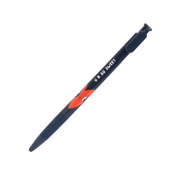 Bộ 2 Bút Bi 0.5mm Đầu Bấm ,Thân Có Hình M&G 82776 - Xanh Đen
